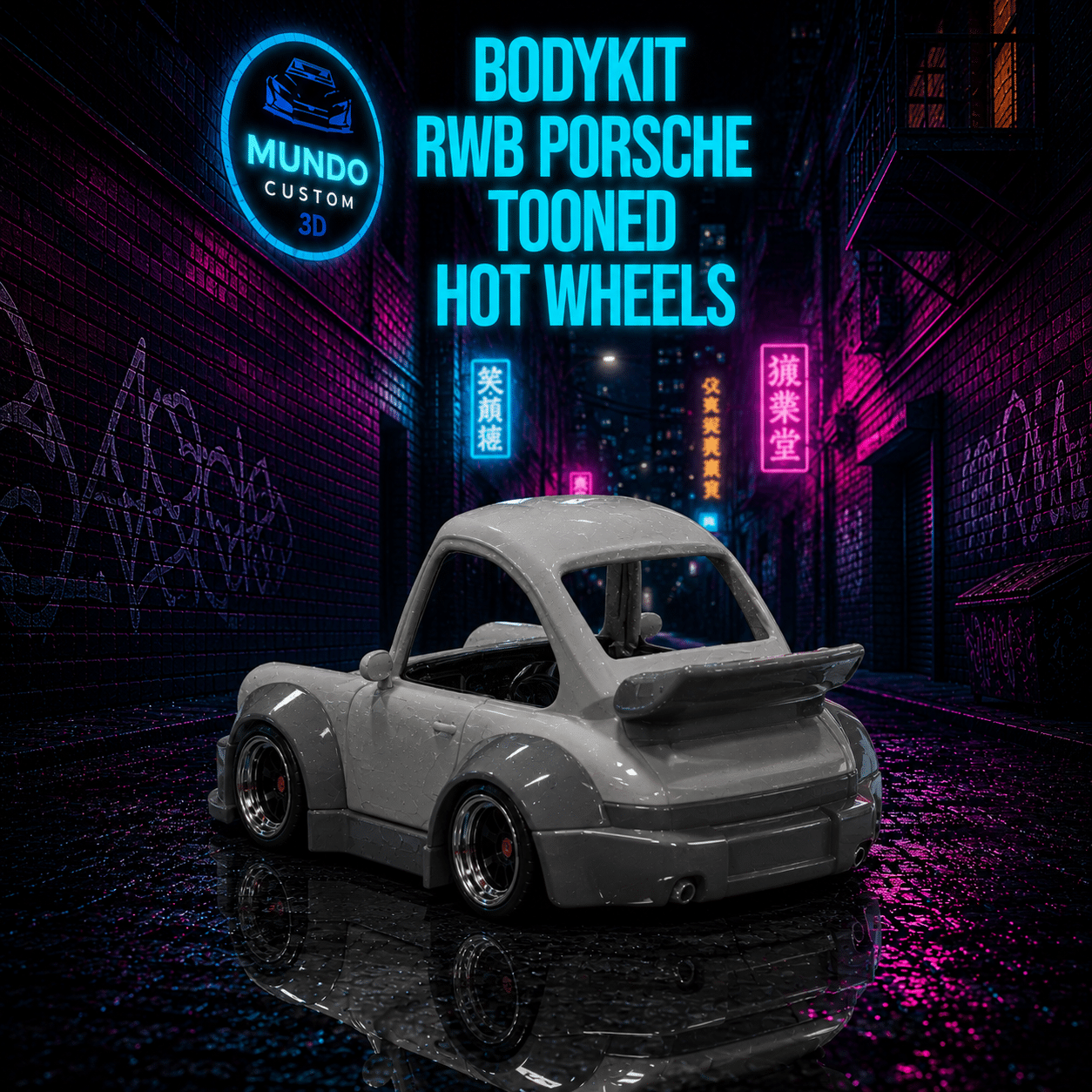 BODYKIT RWB PORSCHE TOONED HOT WHEELS - Imagen 2