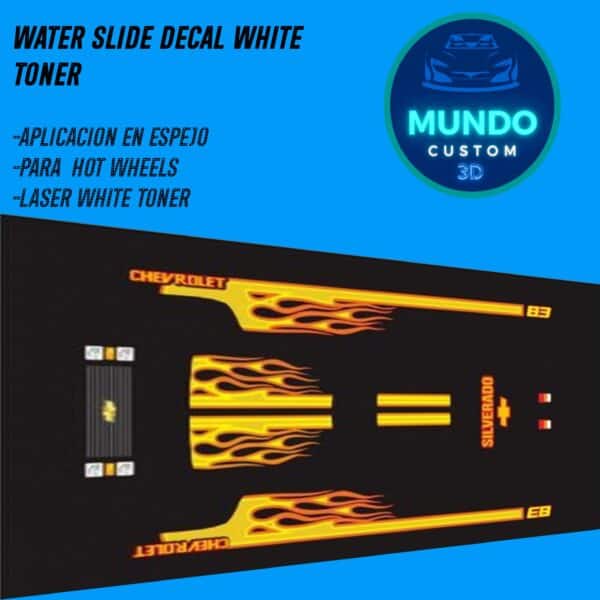 Decals Flames Chevrolet Silverado 83 Hot Wheels