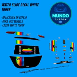 Water slide decal Manzana VW Beetle 2012 de Hot Wheels.