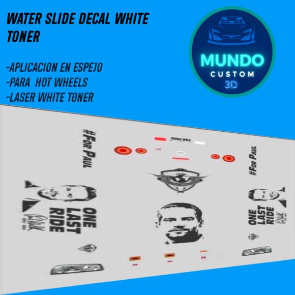 Decals Paul Nissan Skyline R34 Hot Wheels