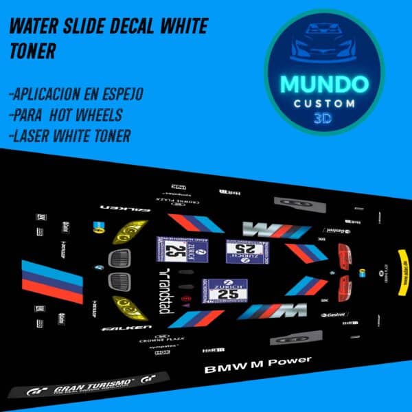 Decals 24H v2 BMW M3 E90 GT2 Hot Wheels