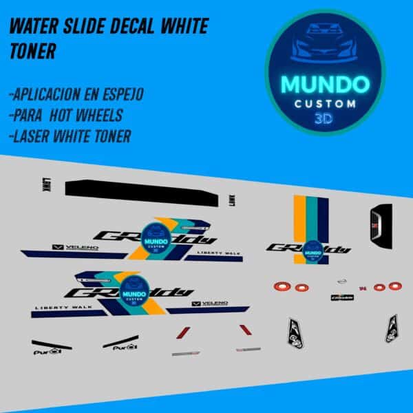 Decals G Nissan GTR R35 LBWK Hot Wheels