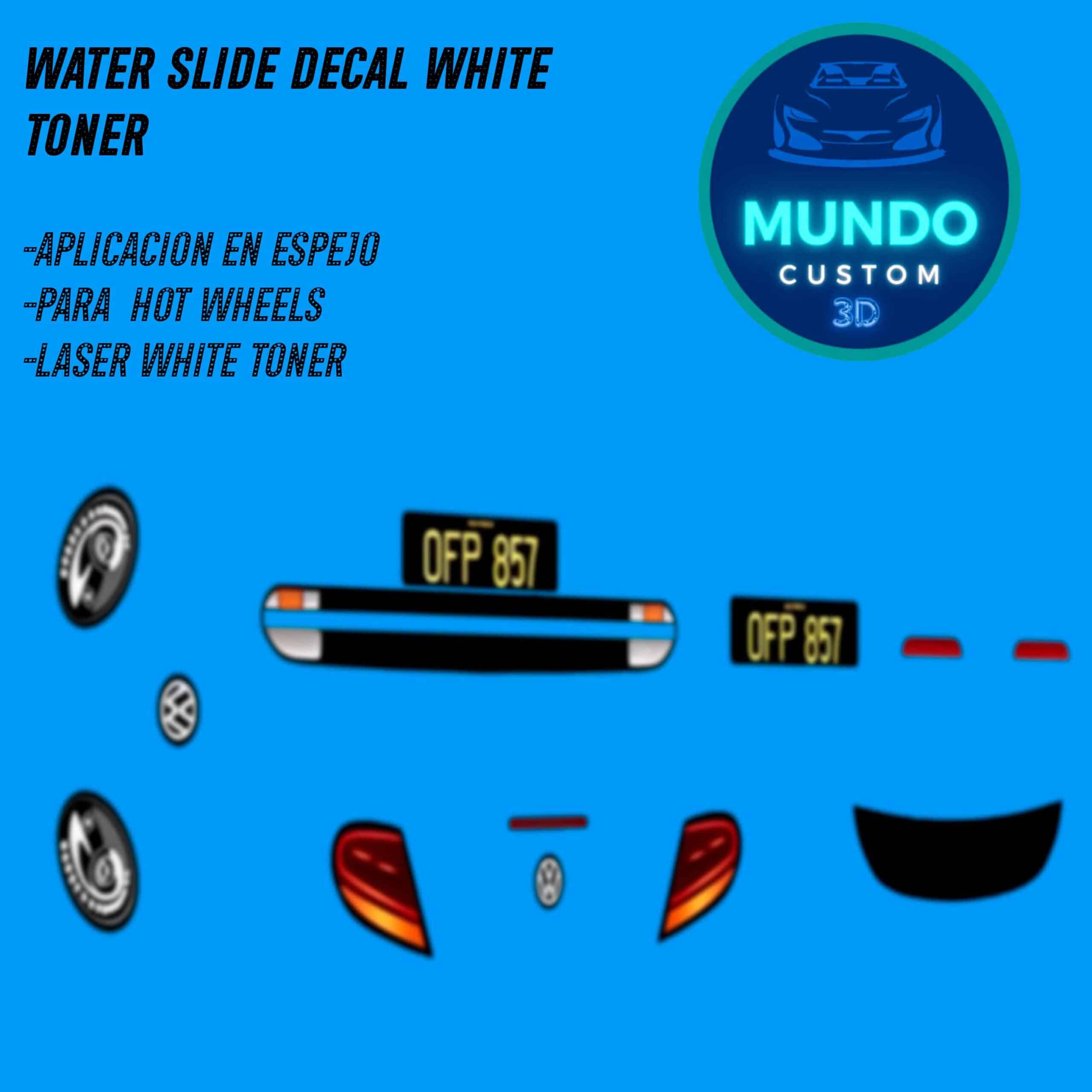 Decals Faros Volkswagen Beetle 2012 Hot Wheels