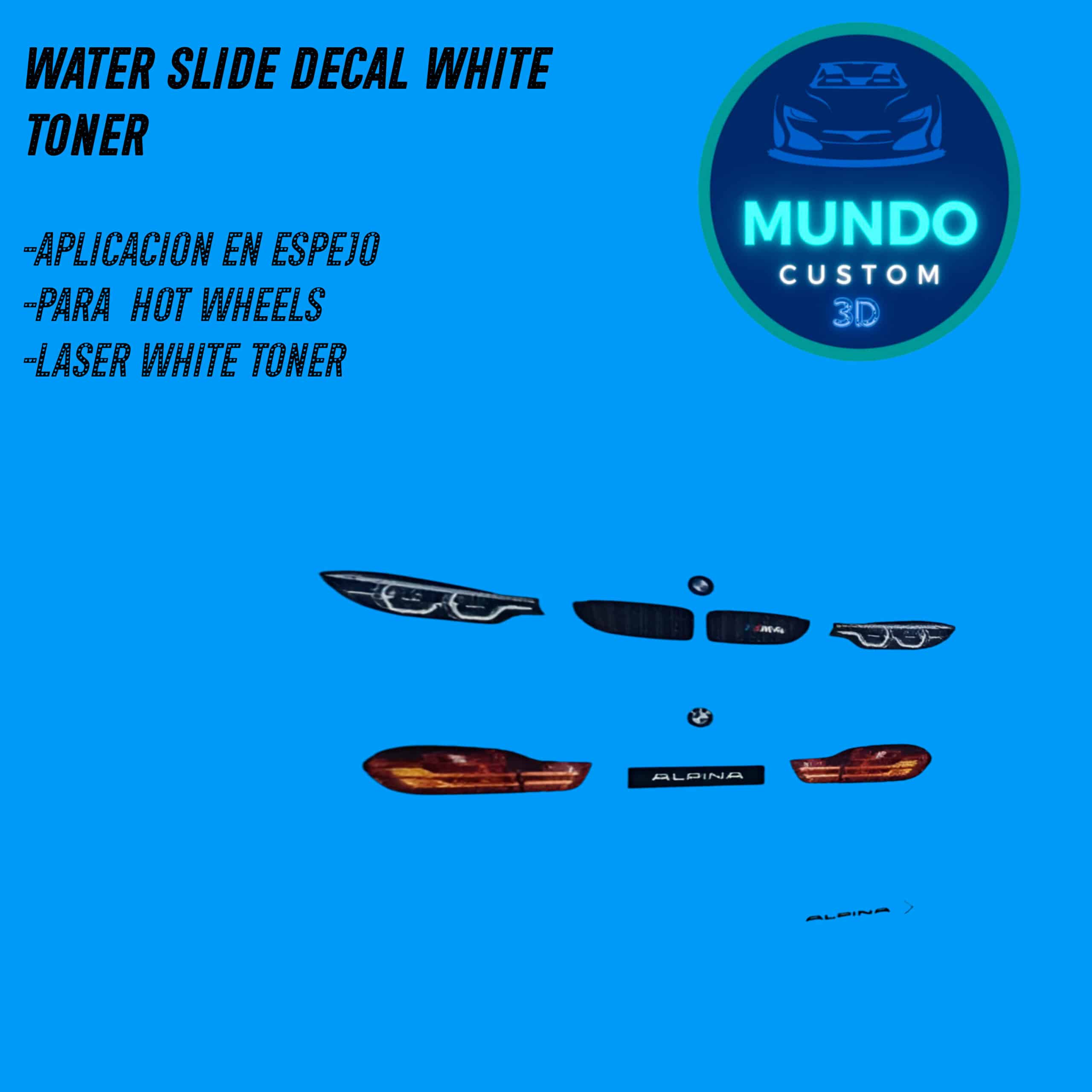 Decals Faros Bmw M4 Hot Wheels