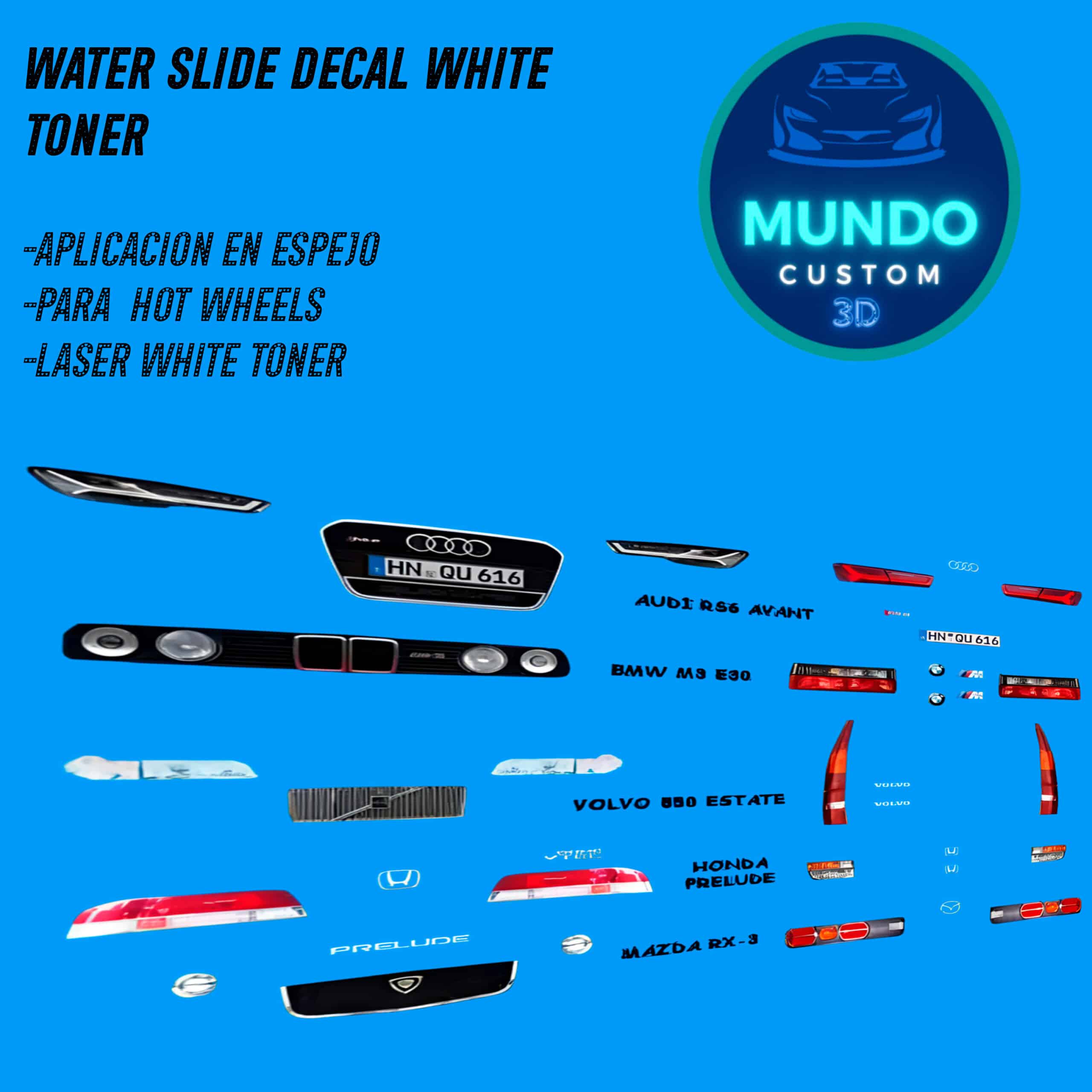 Decals Faros Variados Hot Wheels