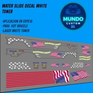 Decals USA Tinta Blanca Chevy Gasser 55 Hot Wheels Custom Stars & Stripes
