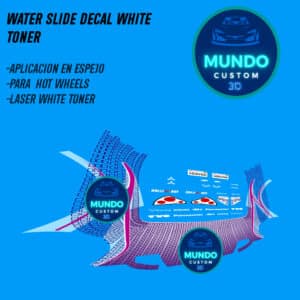 Decals con Tinta Blanca para Mitsubishi Eclipse Spyder | 2 Fast 2 Furious Hot Wheels