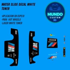 Decals M-Power con Tinta Blanca para BMW 2002 Hot Wheels