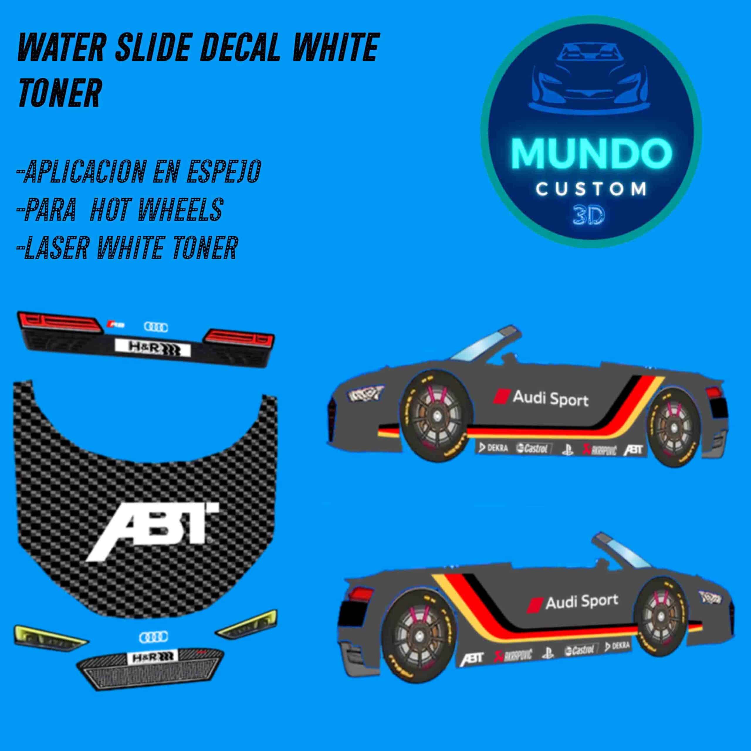 Decals Audi Sport Audi R8 Cabrio 2019 Hot Wheels