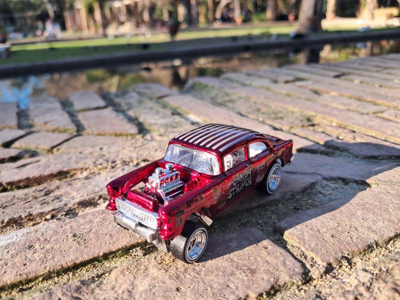 Decals Candy Stripe Tinta Blanca Chevy Gasser 55 Hot Wheels - Imagen 4