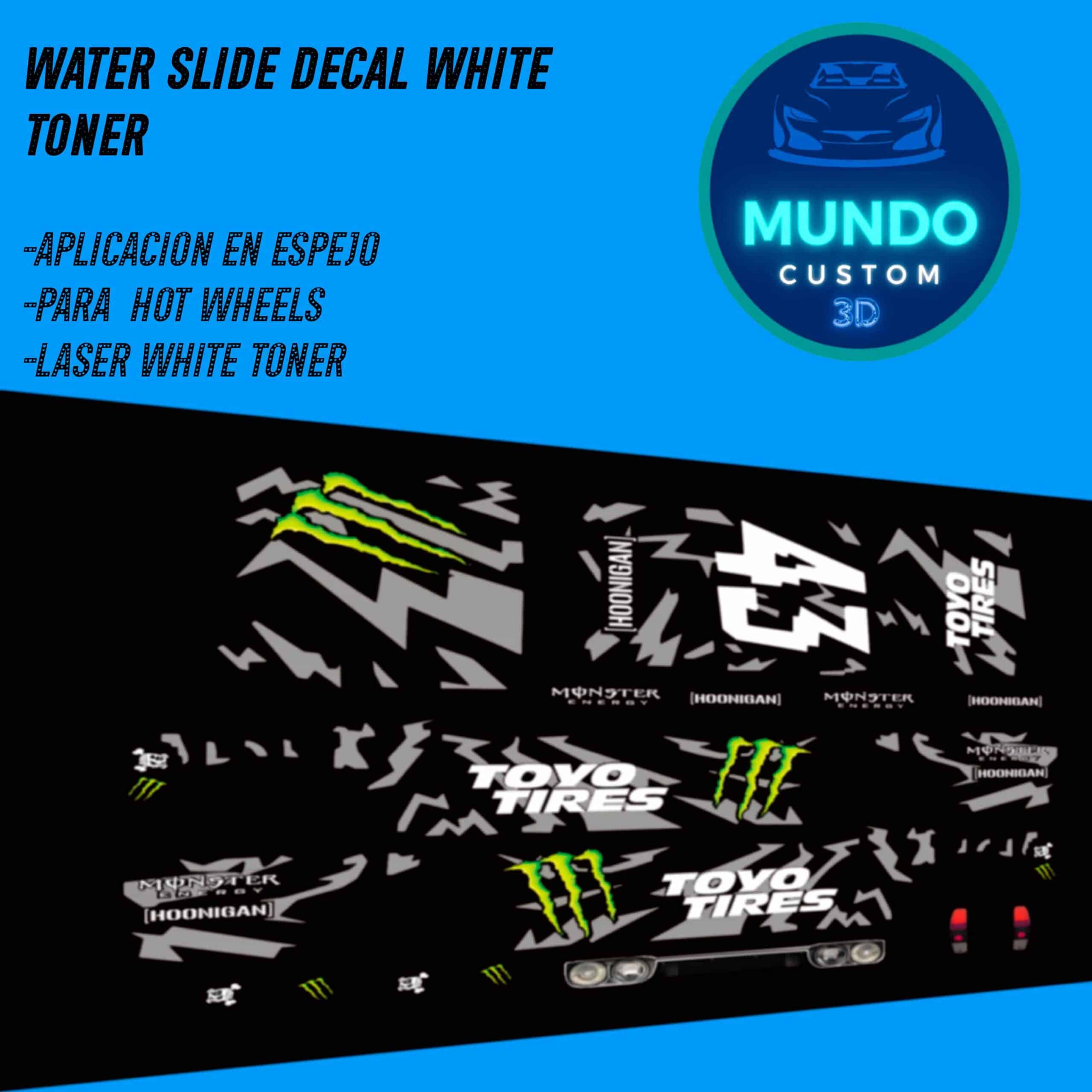 Decals Gymkhana Energy 2 Tinta Blanca Datsun 510 Wagon Hot Wheels 1/64 - Custom Drift Kit