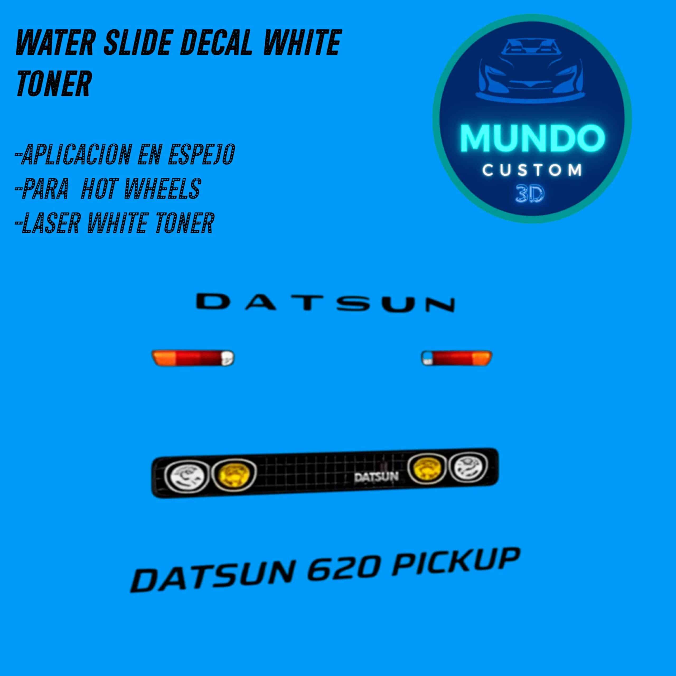 Decals Faros Tinta Blanca Datsun 620 Hot Wheels 1/64
