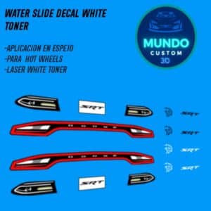 Decals Faros Tinta Blanca Dodge Charger 2018 Hot Wheels 1/64 - Custom Detail Kit