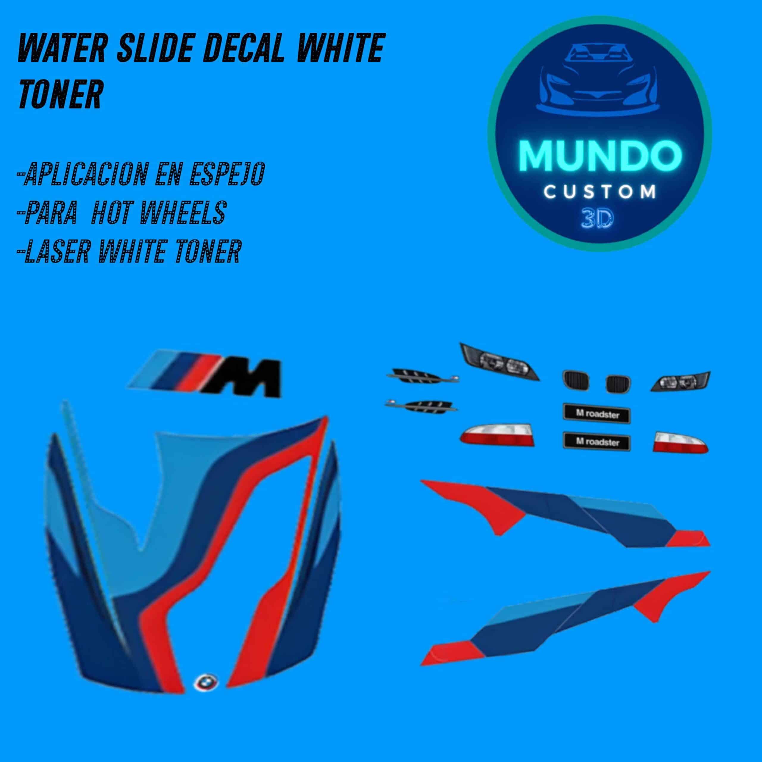 Decals M Performance Tinta Blanca BMW Z3 Hot Wheels - Custom Detail Kit"
