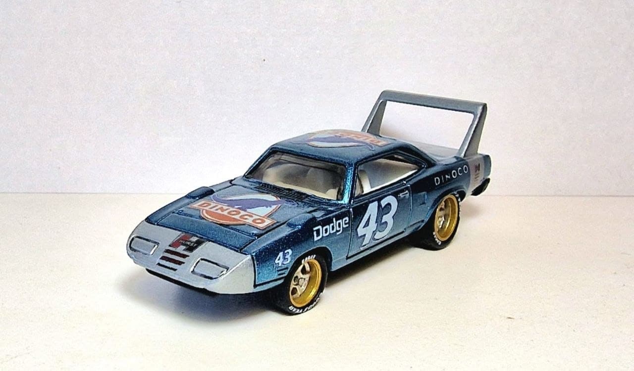 Decals 43 Dino Tinta Blanca Dodge Charger Daytona Hot Wheels 1/64 - Imagen 2