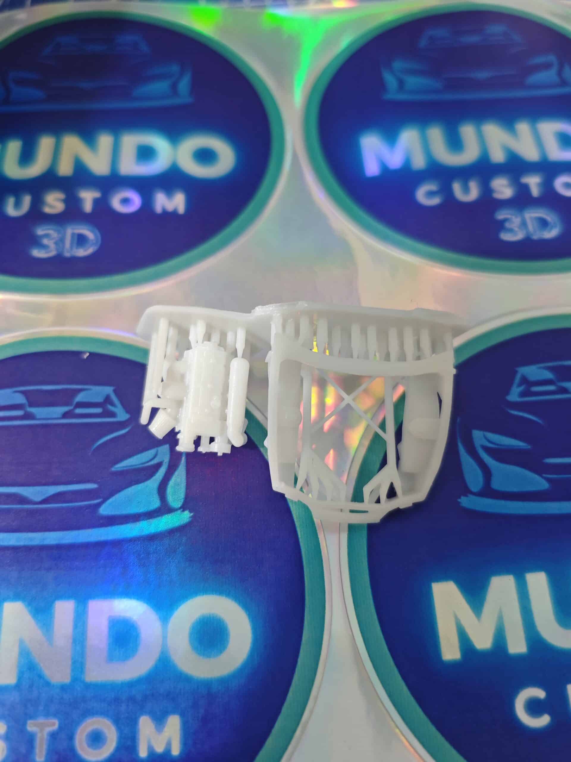 Kit Motor 2JZ + Vano Motor Resina para Toyota Supra Hot Wheels 1/64 - Custom Engine Swap