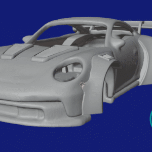 Bodykit Aero Time Porsche 911 GT3 RS Hot Wheels 1/64 - Kit Resina Custom Aero