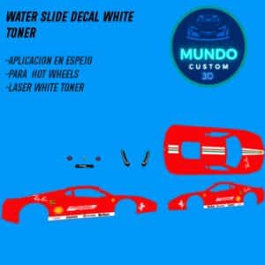 Decals Ferrari 458 Italia Hot Wheels 1/64 - Scuderia Tinta Blanca Custom