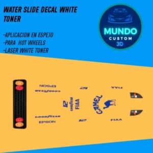 Decals Ferrari F40 Competizione Hot Wheels 1/64 - Camello Racing Tinta Blanca Custom Kit