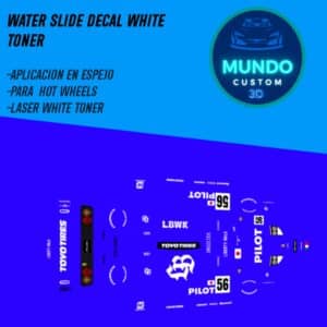 Decals Liberty Pilot Ferrari F40 Competizione Hot Wheels 1/64 - Tinta Blanca Custom