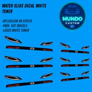 ¡Mirada del Futuro Z! Decals de Faros con Tinta Blanca: Nissan 400Z (Hot Wheels 1:64)