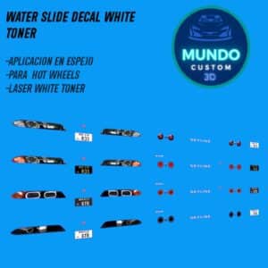 El Despertar de la Leyenda: Decals de Faros con Tinta Blanca Real: Nissan Skyline R33 (Hot Wheels 1:64)