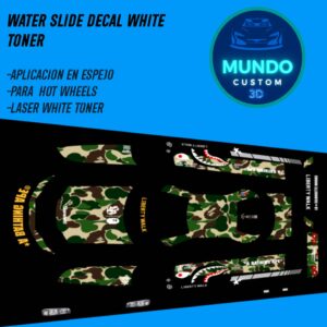 Decals "BAPE" en Tinta Blanca: El Estilo Urbano Definitivo para tu Nissan Skyline R34 LBWK Silhouette