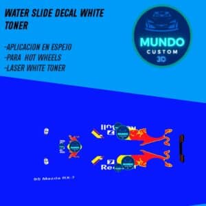 Decals "TORO ENERGY DRINK" en Tinta Blanca: Potencia Extrema para tu Mazda RX-7 Hot Wheels