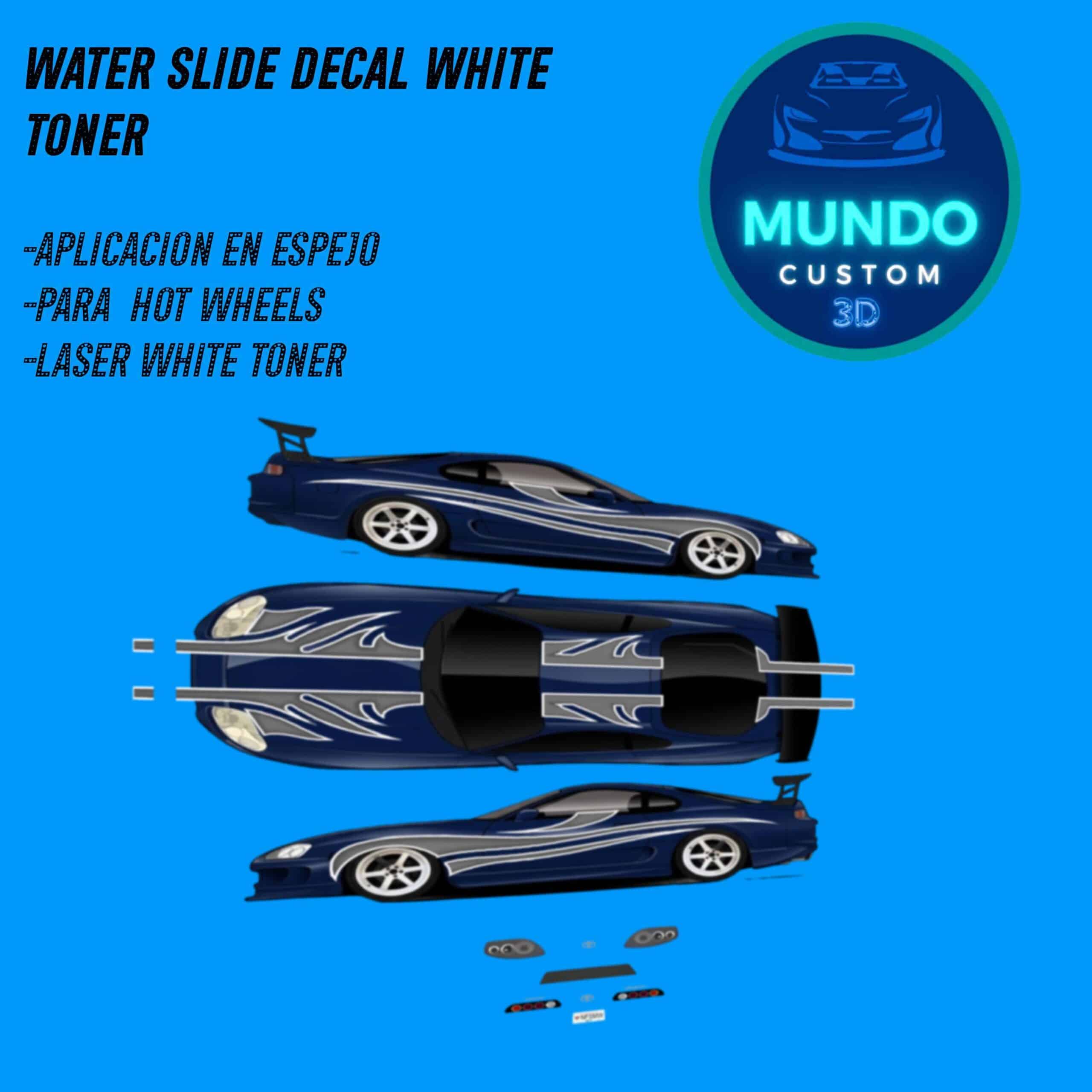 Decals "DARIUS LEGACY" en Tinta Blanca: La Personalización icónica de NFS para tu Toyota Supra MK4