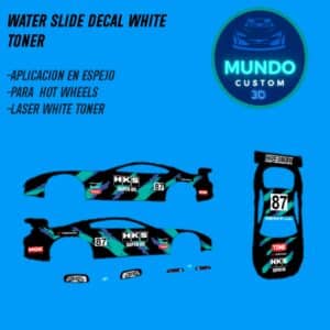 Decals "KSH PERFORMANCE" en Tinta Blanca: La Firma Técnica para tu Toyota Supra MK4 Hot Wheels