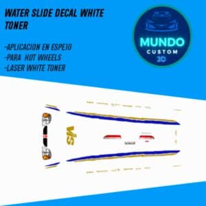 Decals "Fast" con Tinta Blanca Real: Honda Civic Si (Hot Wheels 1:64)