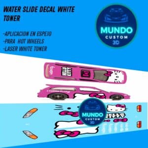 Decals "NEKO-DRIFT" en Tinta Blanca: El Estilo Felino para tu Honda Civic EG Hot Wheels