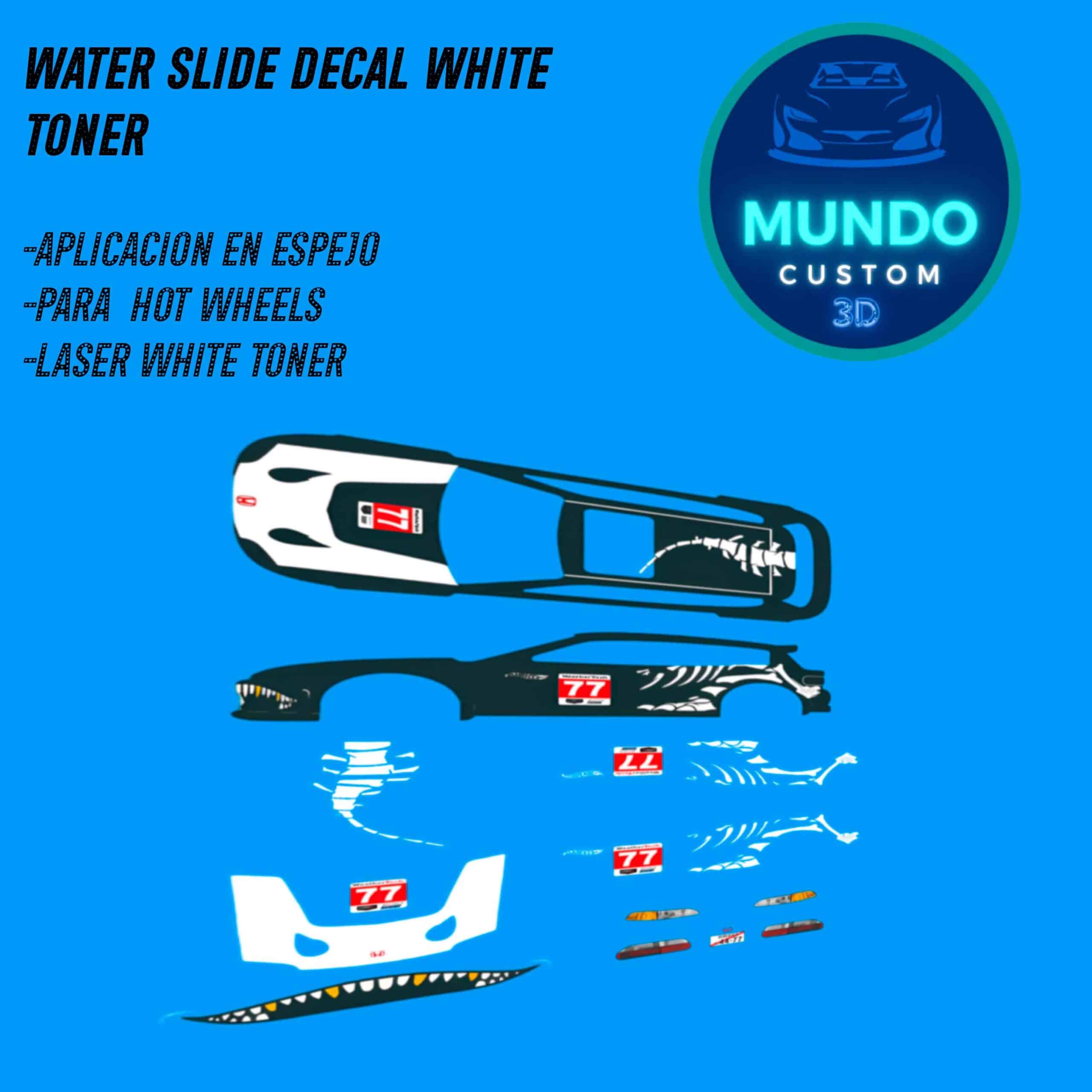 Decals "SKELETON-RAGE" en Tinta Blanca: El Diseño más Radical para tu Honda Civic EG Hot Wheels