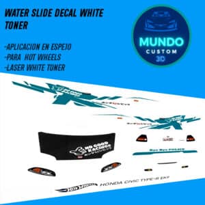Decals "GOOD-VIBES" en Tinta Blanca: La Estética Limpia para tu Honda Civic EK Hot Wheels