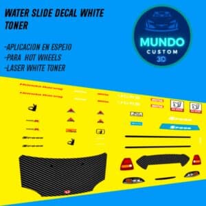 Decals "SPUMA-RACING" en Tinta Blanca: La Estética Definitiva para tu Honda Civic EK Hot Wheels