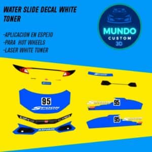 Decals "SPUMA-RACING" en Tinta Blanca: La Estética de Élite para tu Honda Civic Type R 2018 Hot Wheels