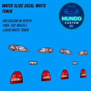 Decals "LIGHT-FORCE" en Tinta Blanca: El Detalle de Precisión para tu Honda Civic EK Hot Wheels