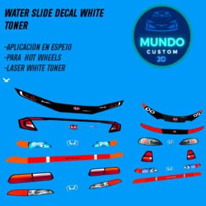Decals "OPTIC-PACK" en Tinta Blanca: La Mirada de Precisión para tu Honda Civic Hot Wheels