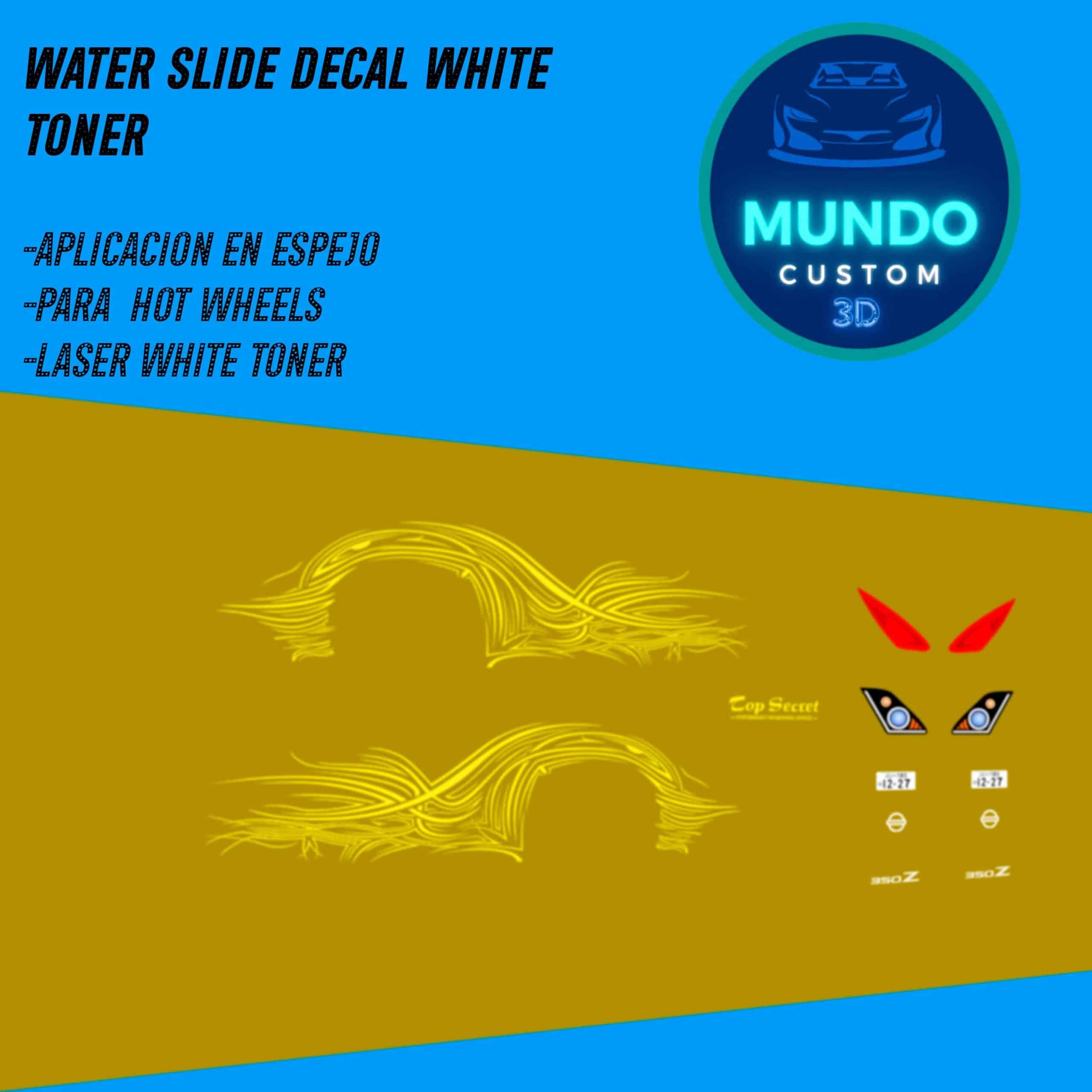 ¡Iluminación de Vanguardia JDM! Decals "Morimoto Fast" con Tinta Blanca Real: Nissan 350Z (Hot Wheels 1:64)