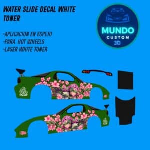 Calcas "Nezuk" Anime Style con Tinta Blanca Real: Mazda RX7 (Hot Wheels 1:64)