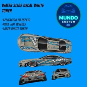 Decals "FLASHBACK" con Tinta Blanca: El Upgrade Definitivo para tu Nissan Skyline R34 Hot Wheels