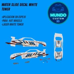 Decals "KEN DRIFT" en Tinta Blanca: Domina el Asfalto con tu Nissan Skyline R34 Hot Wheels