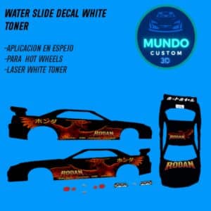 Decals "RODAN" con Tinta Blanca: El Poder del Vuelo Supersónico para tu Nissan Skyline R34