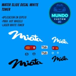 Decals "Detalle de Faros" en Tinta Blanca: Dale Vida a tu Mazda MX5 Miata NA de Hot Wheels
