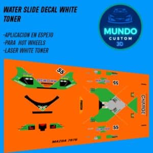 Decals "LE MANS LEGEND" en Tinta Blanca: El Acabado de Competición para tu Mazda 787B Hot Wheels