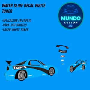 Decals "WEST" en Tinta Blanca: La Identidad de Competición para tu Mazda RX-7 Hot Wheels