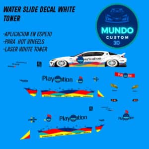 Decals "PLAY" en Tinta Blanca: La Personalización Definitiva para tu Mazda RX-8 Hot Wheels