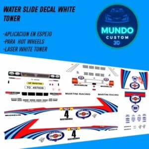 Decals "RALLY LEGEND" en Tinta Blanca: La Gloria del Lancia Delta para tu Hot Wheels