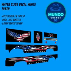 Decals "American Glory" con Tinta Blanca Real: '83 Chevy Silverado (Hot Wheels 1:64)