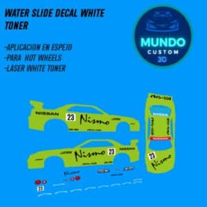 Decals "NISM KAIDO" en Tinta Blanca: El Espíritu Drift para tu Nissan R34 Hot Wheels